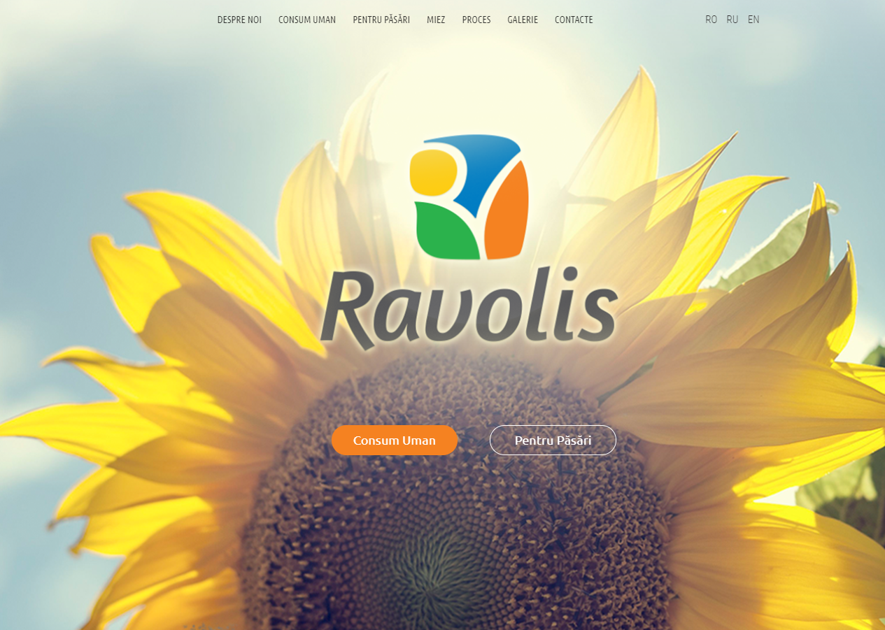 Сайт по продаже семян подсолничнека - http://ravolis.md/